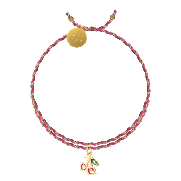Cherry - Strass Stone Charm Necklace