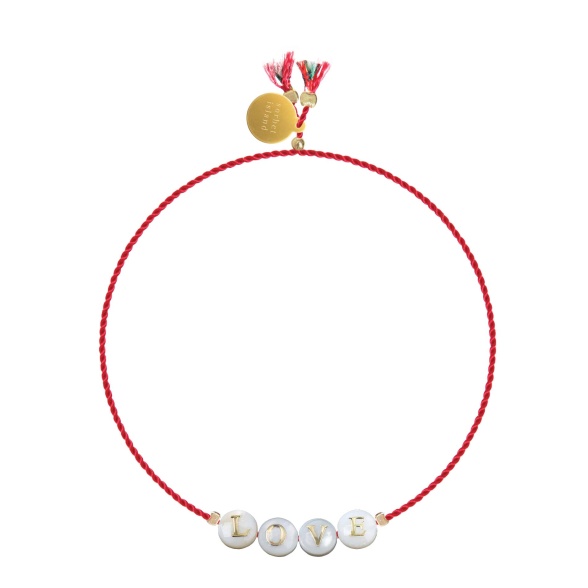  Love - Bubble Mother Of Pearl Letter Bracelet Shel0001