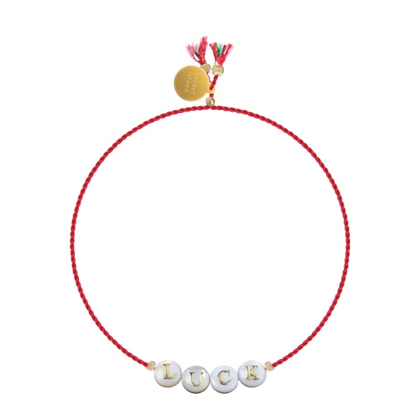Luck - Bubble Mother Of Pearl Letter Bracelet