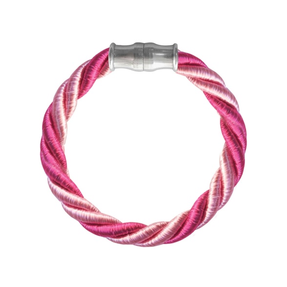 Multicolor Twisted Rope Bracelet Raspberry