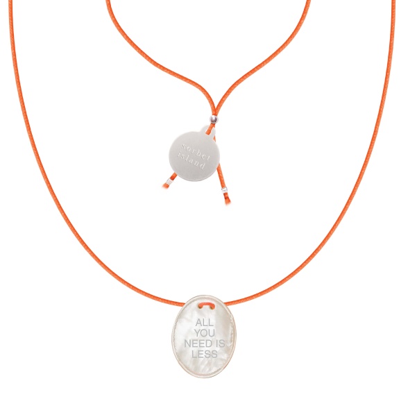 All You Need Is Less - Mother Of Pearl Pendant Necklace