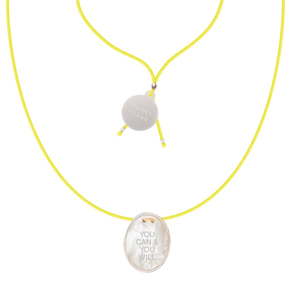 You Can & You Will - Mother Of Pearl Pendant Necklace