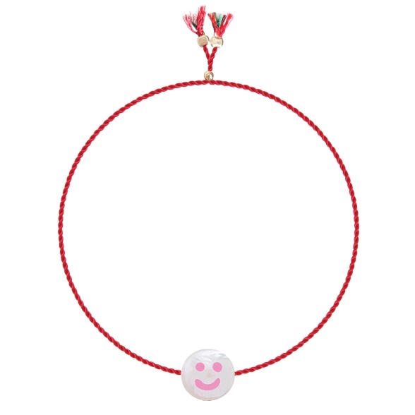  Pale Pink Happy Face Bracelet HPBR010