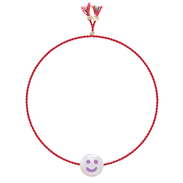  Purple Happy Face Bracelet HPBR005