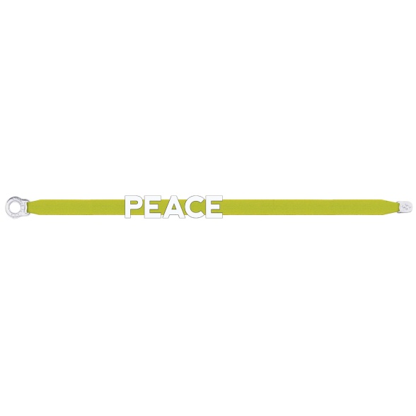  Silver Letter Satin Bracelet "PEACE" SSTB0009