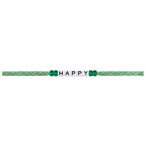  Square Letter & Pony Bead Bracelet "Happy" SLPB0006