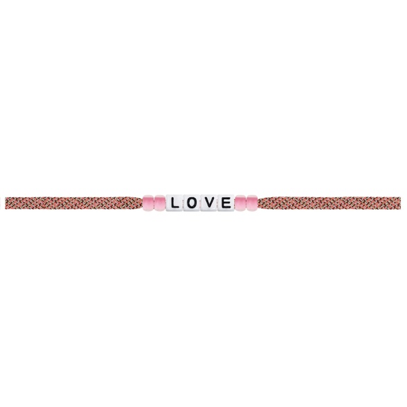 Square Letter & Pony Bead Bracelet "Love"