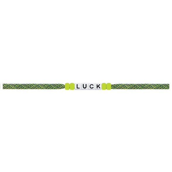 Square Letter & Pony Bead Bracelet "Luck"