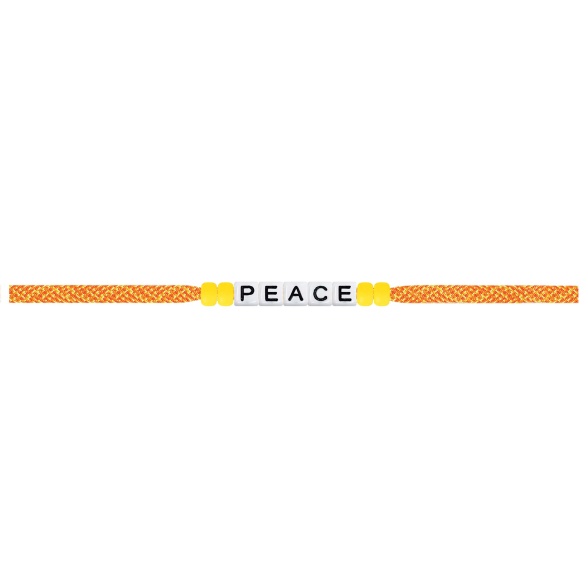 Square Letter & Pony Bead Bracelet "Peace"