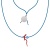 Coral Charm Necklace - Navy Blue