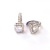  White Zircon Stone - Square earring 925 SILVER  - Set2pcs GDER5003