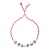  GRL POWER - Glass Letter Bracelet - Red Ribbon GLLB0172