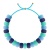  Big Pony Bead Bracelet - Turquoise Blue Light Blue PPBP007