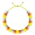  Big Pony Bead Bracelet - Yellow Orange White PPBP005